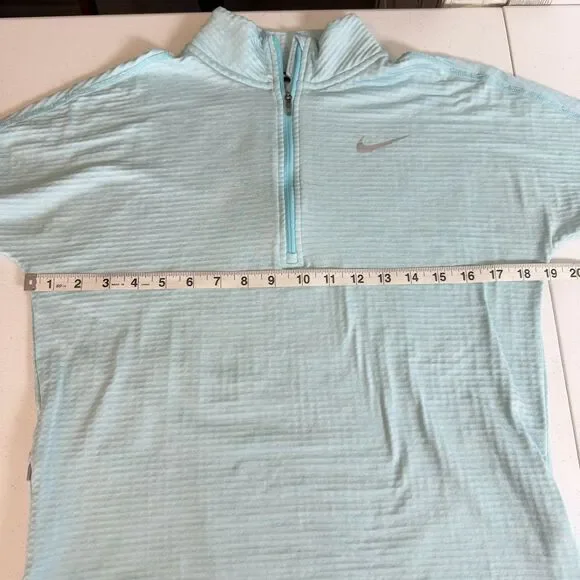 Nike Running Womens Therma Sphere Element Half-Zip Shirt Long Sleeve Blue Size S - Picture 12 of 13